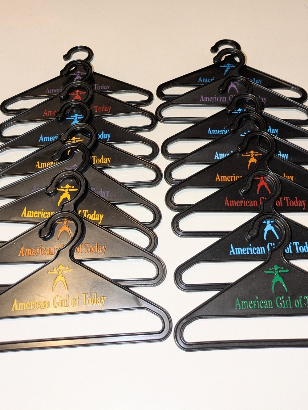 American Girl Pleasant Company Girl of Today Lot of 16 Black Rainbow Hangers